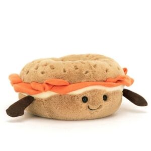 Jellycat Amuseable Bagel 🥯 6" Soft & Plush NWT